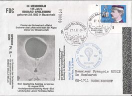 Ballon-Brief FDC Bazenheid 1977