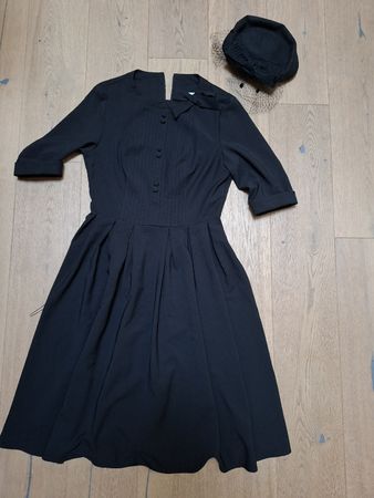 Hellbunny Kleid Gr M mit Hut Rockabella pinup Gothic 