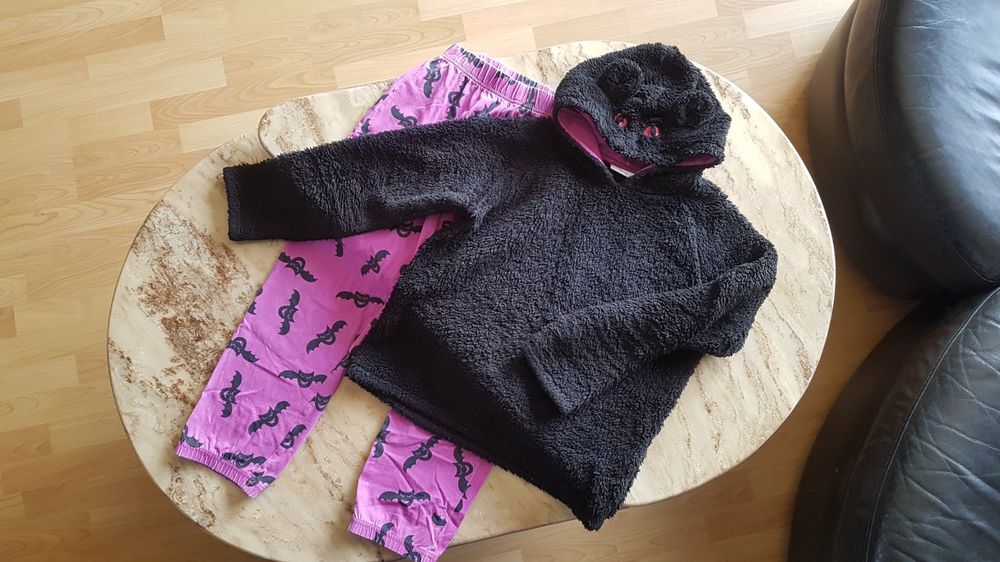 Halloween Pyjama-Set Für Mädchen - Geist & Kürbis Print Auf Weichem Satin