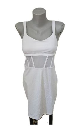 Weisses Cocktail Kleid Gr. S (M) Schwarz sexy