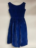 Kleid. Samt. Blau. Modissa. Vintage. 32.