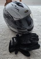 Motorradhelm mit Handschuhe, Grösse M. Super Angebot!