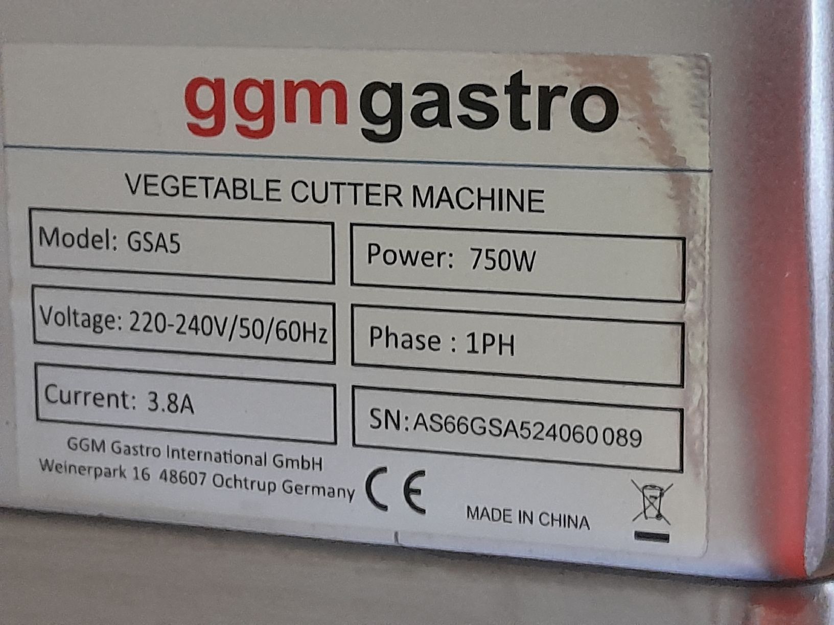 Ggm Gastro Appareils de cuisine: Ggm-Gastro GSA5 Gemüseschneider – D'occasion à Benken SG par Paul072 5