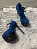 High Heels Pumps Dornen Look, blau Gr 36 Gratis Versand