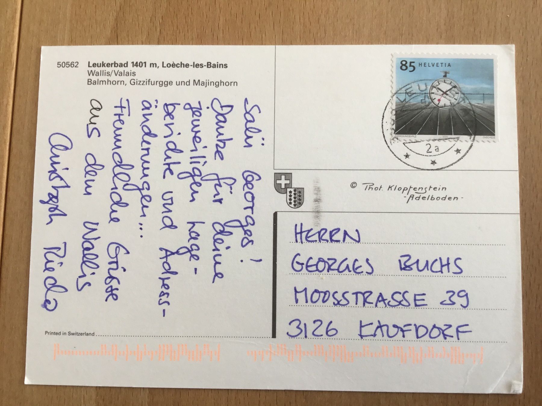 Cartoline postali: Leukerbad Ansichtskarte – Usato da Kerzers venduto da Georges3210 1