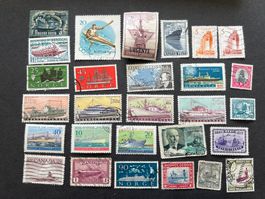 Lot Schiffe ganze Welt meist gestempelt  (M102)