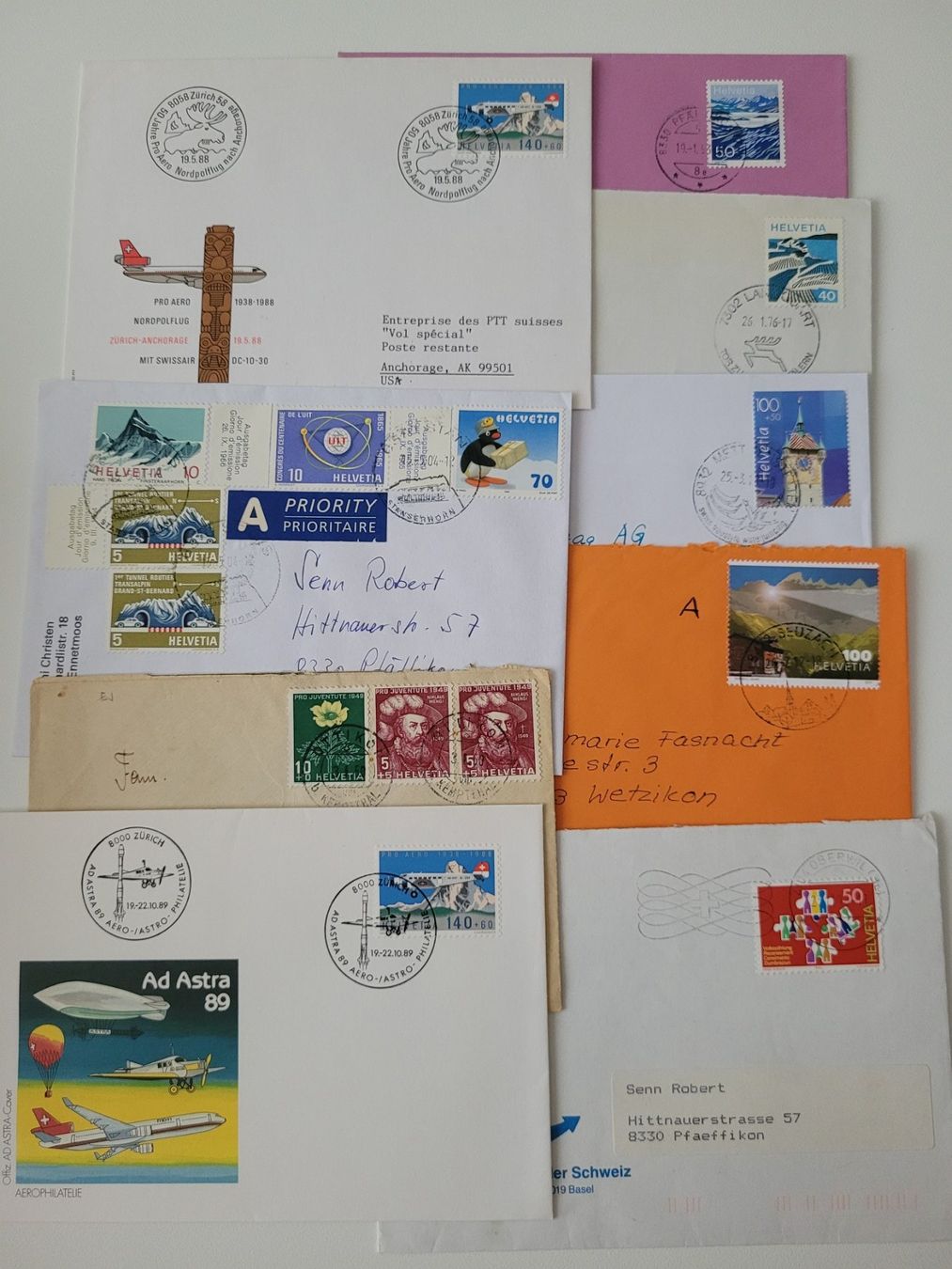 Alle Briefmarken: Belege Schweiz 10 – Gebraucht aus Inwil von Flower2325