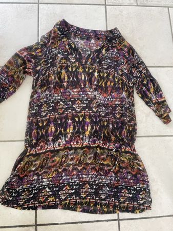 Gemustertes Sommerkleid Gr.40/42/ leicht & luftig