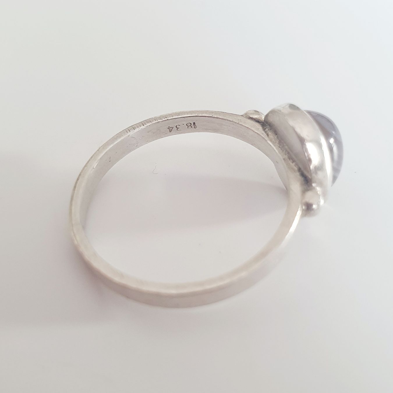 Bagues: Vintage Silberring 925 mit Chalcedon Edelstein, Gr 18.8mm – D'occasion à Kreuzlingen par Wunderkiste123 2