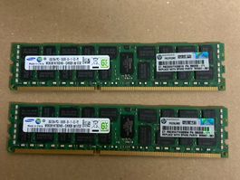 2x Samsung 8GB RAM PC3-10600R DDR3-1333 MHz 240-pin ECC
