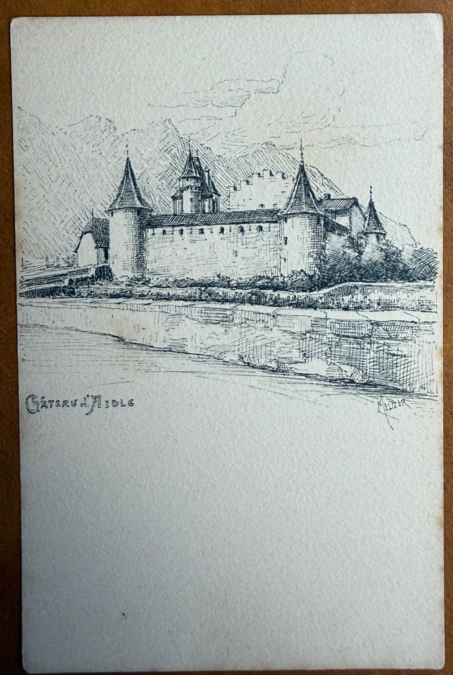Cartoline postali: Aigle - Litho du Château 1901 – Usato da Lutry venduto da Ediego