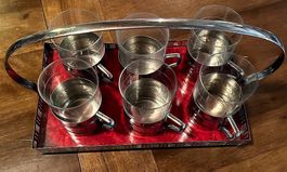 Teegläser Set mit Servicetablett