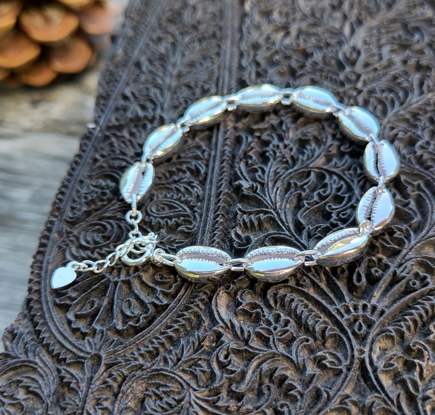 Bracciali & Braccialetti: 925er Silber- Armkettchen Kauri – Nuovo e nell'imballaggio originale da Lauperswil venduto da Naturhandwerk 2