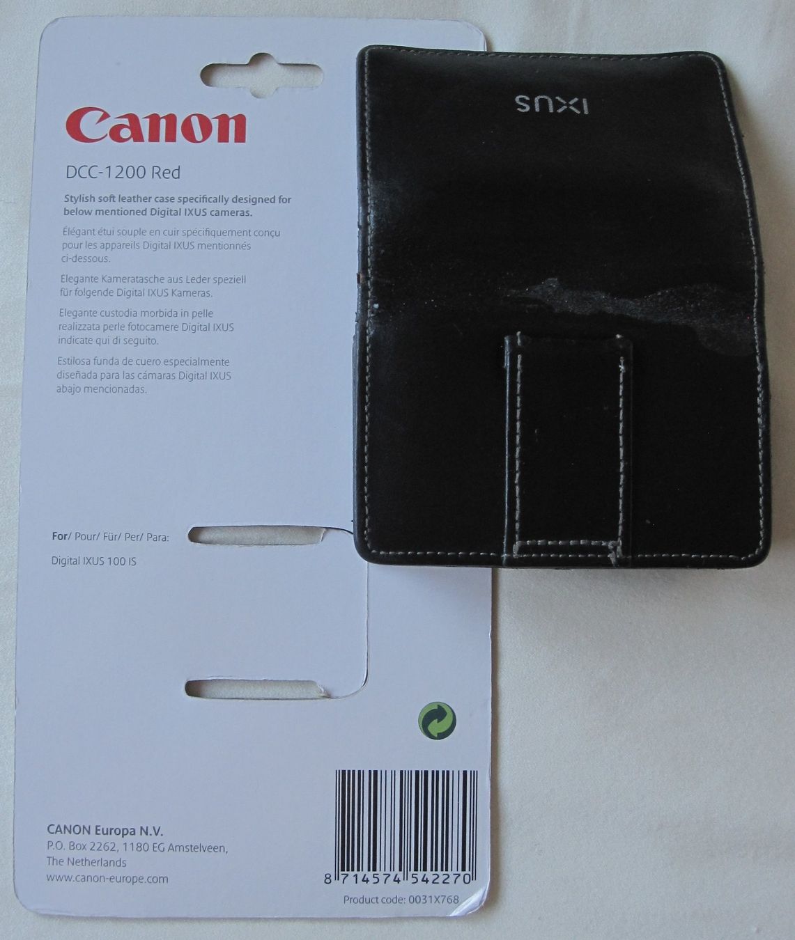 Canon Borse: Étui caméra CANON en cuir souple, noir. Usagé. – Usato da Nyon venduto da WHTF 8