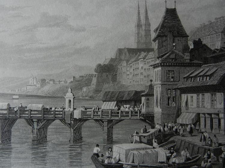 Incisioni: Basel Stahlstich von Prout – Usato da Risch venduto da Rischli15 1