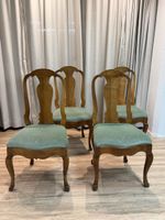 4 antike Louis XV Zungenstühle aus Nussbaum, 18.jh.