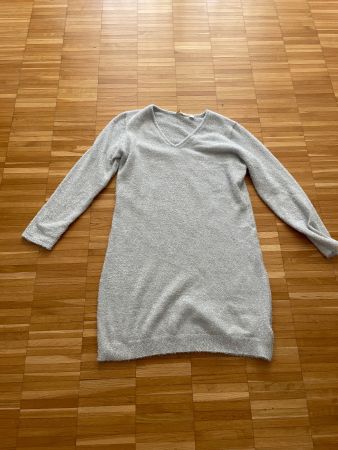 Glitzernes, warmes, graues Kleid - Esmara - Gr. L