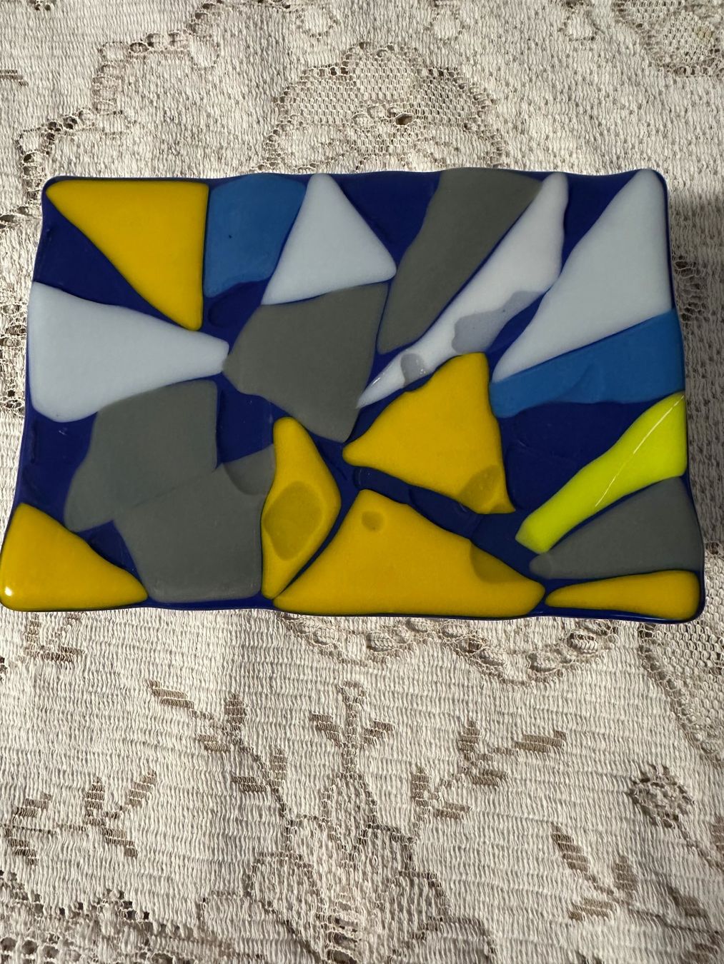 Tutte le decorazioni: 2 Hand gemachte Glasfusiontischchen – Nuovo (secondo la descrizione) da Kriens venduto da Adewal 2