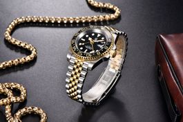 Pagani Design  Herrenuhr Gold Silber Neu! V4 Jubilee Armband