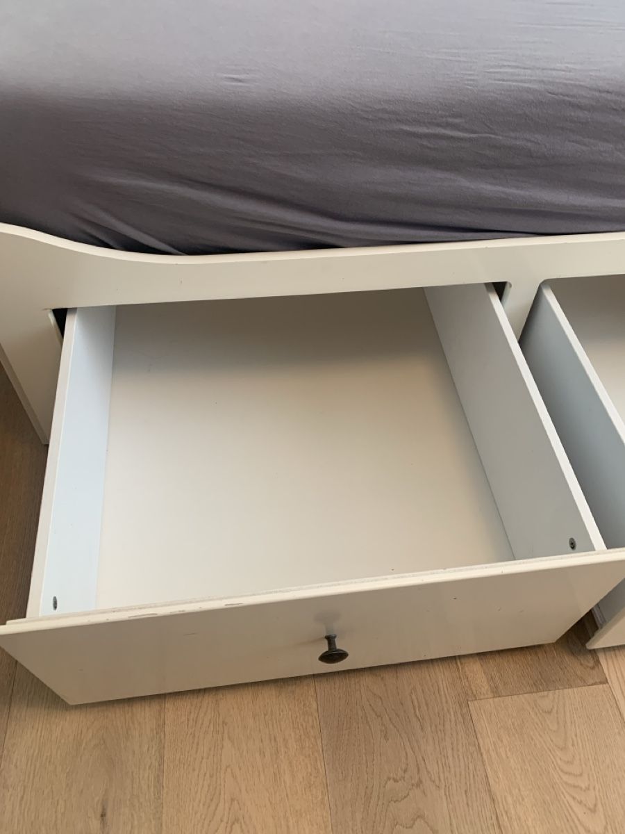 Ikea Letti: Single or double bed off-white with 3 drawers good condition – Usato da Immensee venduto da vgitter 4