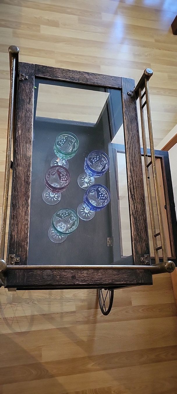 Tutte le decorazioni: Retro Barwagen/Servierwagen mit Glas – Usato da Zullwil venduto da Gizzi4 3
