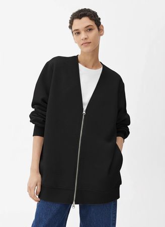 ARKET Sweatshirt Jacke Schwarz S