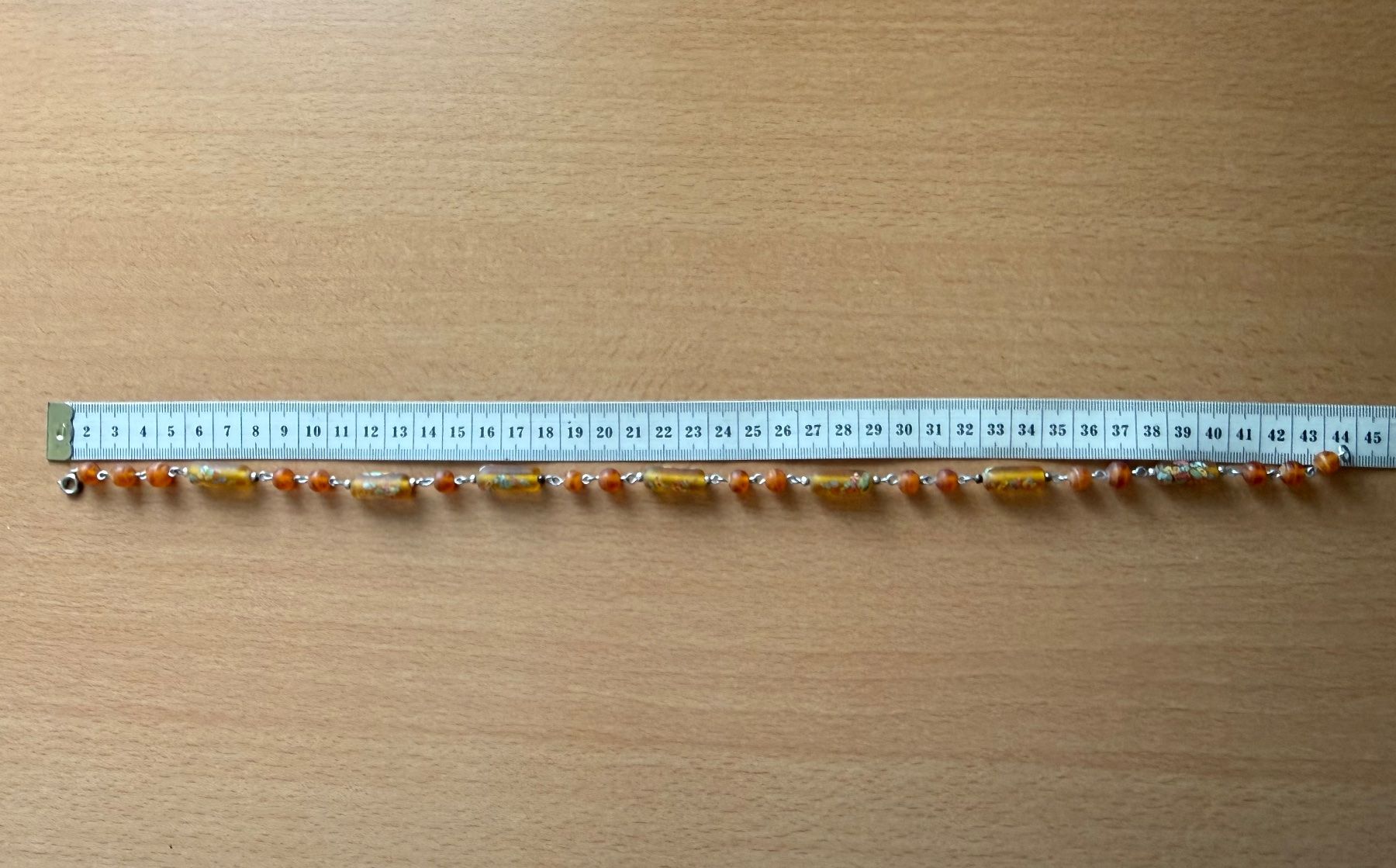 Catenine: Vintage Halskette Glas, orangefarbene Perlen – Usato da Lamone venduto da LaCantinaMagica 6