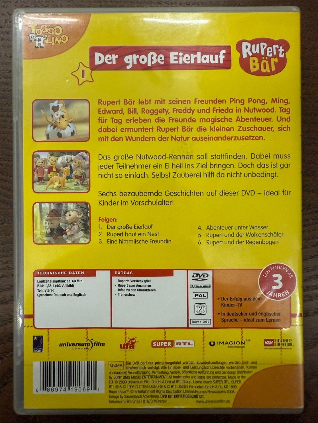 Tutti i DVDs: Rupert Bär 1 - Der große Eierlauf – Usato da Zürich venduto da FilmFreunde 1