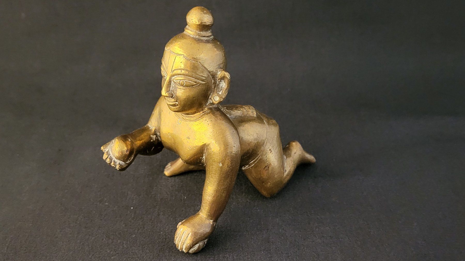 Statuette: Bronzefigur "Kleiner Krishna" Indien – Usato da Basel venduto da spinne02 2