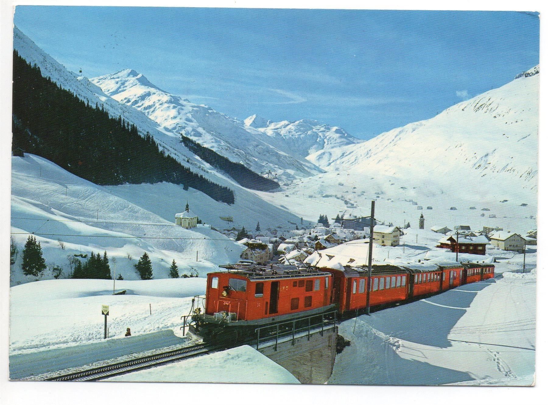 Ansichtskarten: ANDERMATT Furka-Oberalp-Bahn im Winter – Gebraucht aus Jona von philajona