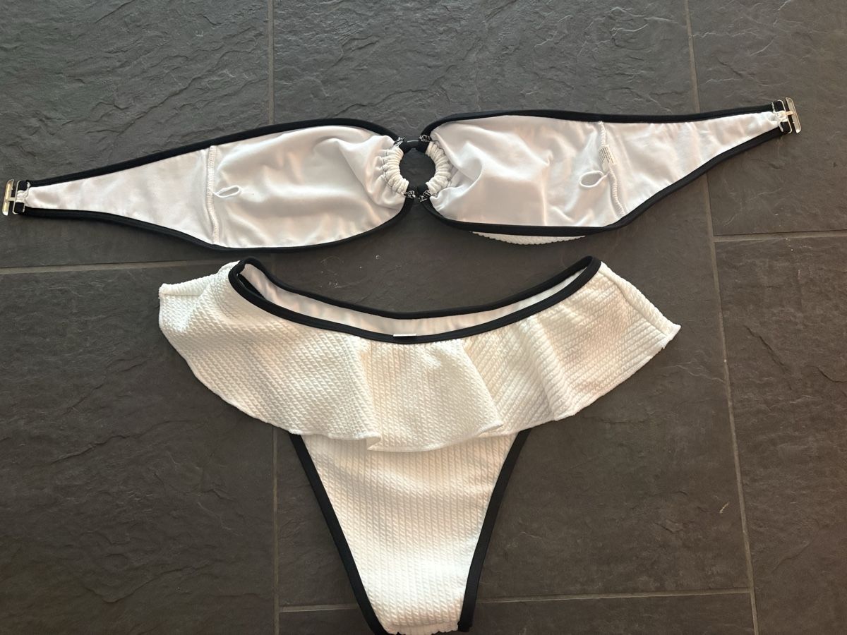 Costumi da bagno & Bikini: Weisser Bikini mit Rüschen, Grösse L - Sommerfeeling! – Nuovo (secondo la descrizione) da Zürich venduto da Anushka86 5