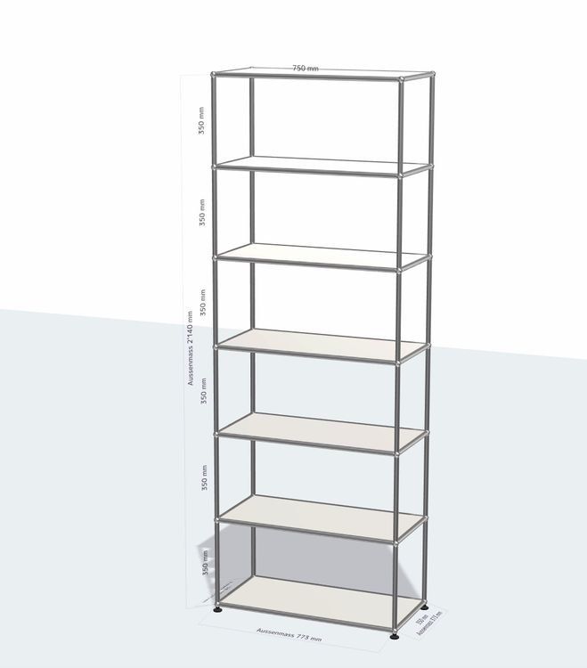 USM Regale: USM Haller Highboard 1 / 6 - Reinweiss – Gebraucht aus Rikon im Tösstal von Kurt_Goes_Classic