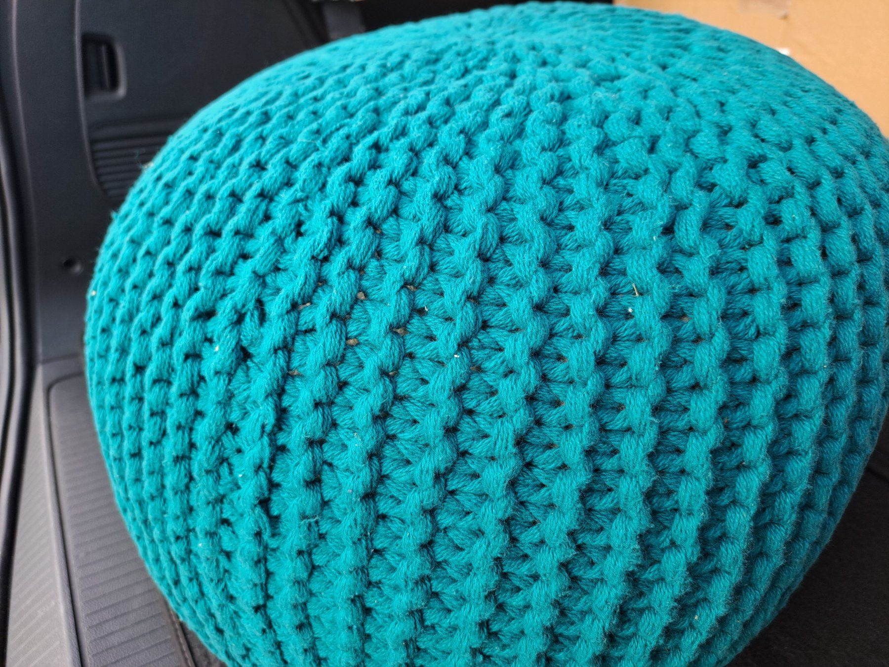 Hocker: Pouf Sitzhocker petrol – Gebraucht aus Schmerikon von hil_f99h
