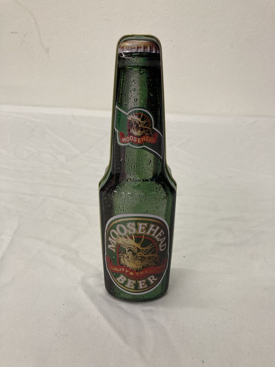 Sonstige Dekorationen & Accessoires: Moosehead Bierdose im Flaschen-Design, Blechdose, Top! – Neu (gemäss Beschreibung) aus Aarwangen von to-hirschi