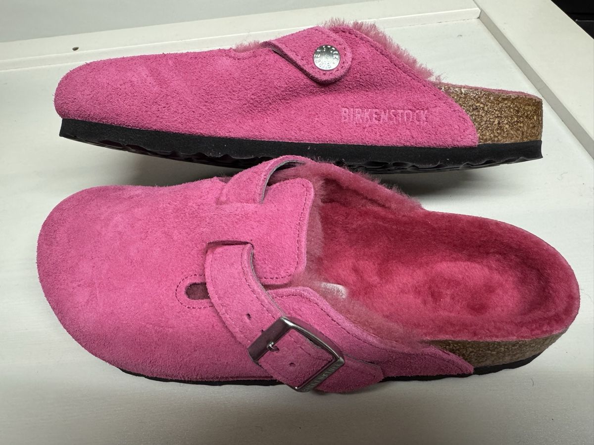Birkenstock Scarpe da donna: Birkenstock Boston fourrées rose, taille 38 – Nuovo (secondo la descrizione) da Brügg BE venduto da Goob 2