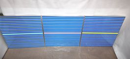 Frederick Kirsch  3er Serigrafien „Blue Lines“ 2003