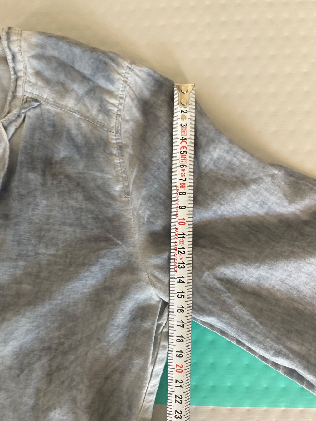 Marc O'Polo Camicette: Bluse mit Rüschen, blau-grau, Marco Polo, 38 – Usato da Solothurn venduto da Bobesch08 9
