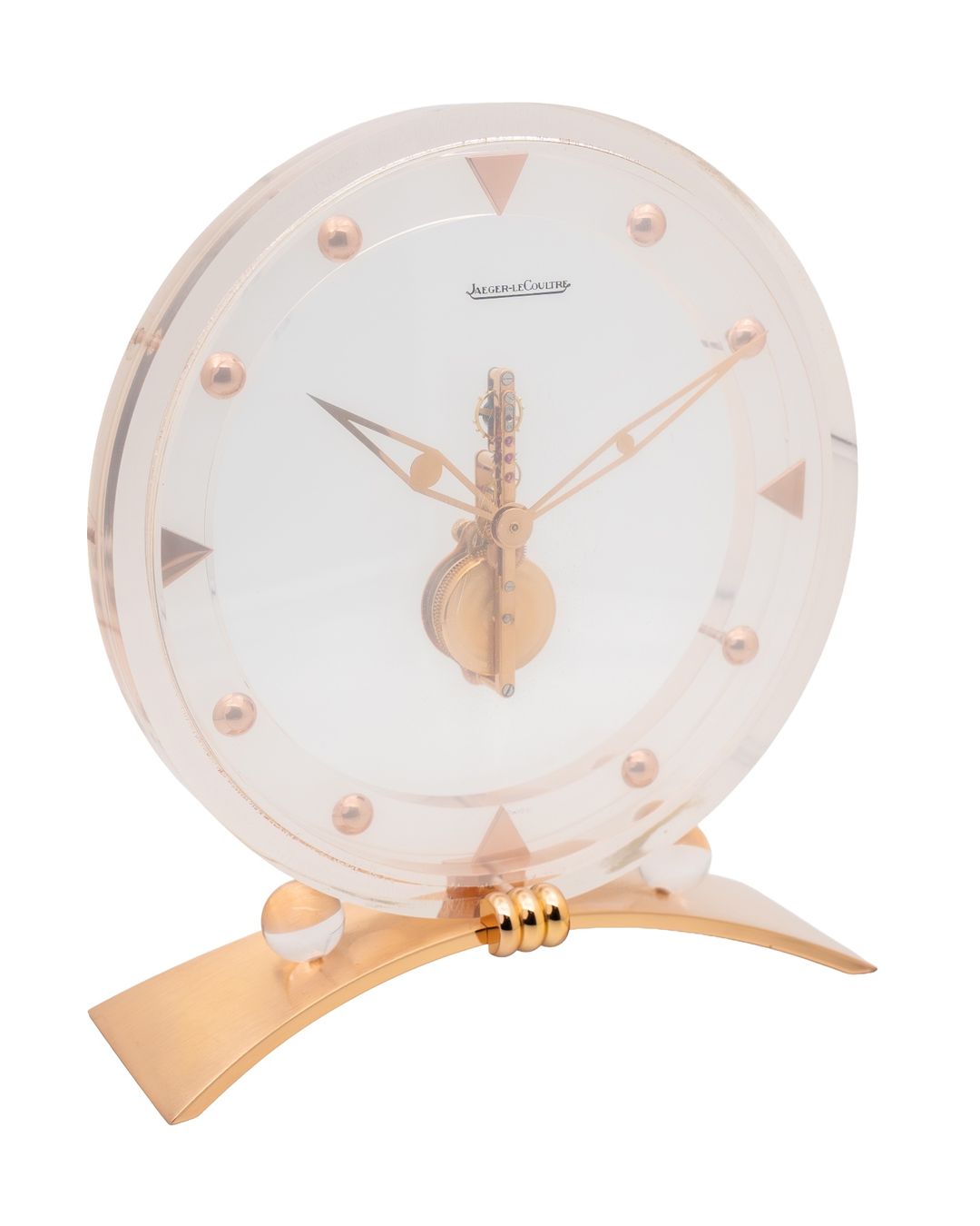 Jaeger-Lecoultre Orologi da terra & Orologi da parete: Jaeger-LeCoultre 8 Days Desk Clock Vintage Plexiglas – Usato da Genève venduto da aspaklariacollection 1