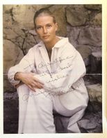 Nina van Pallandt Autogramm signiert Farbkopie 20x30cm