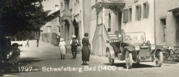 Ansichtskarten: Schwefelberg Bad  BE  -   Auto:  BE 1685 / Oldtimer  um 1930 – Gebraucht aus Brig von Valcards54 1