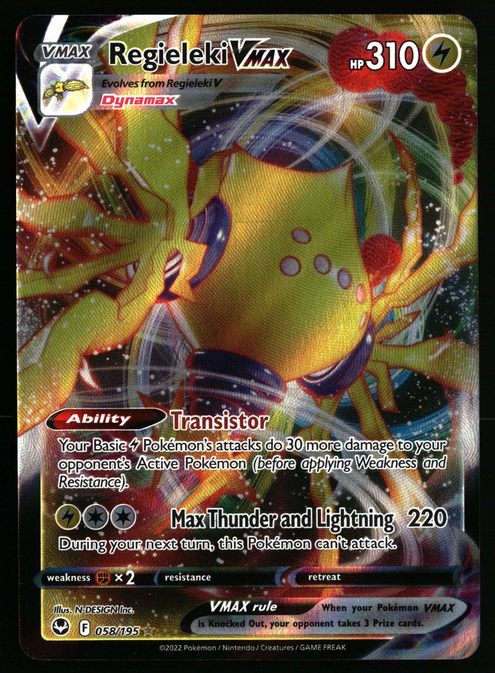 Pokémon Carte collezionabili: Regieleki VMAX #58 Pokemon Silver Tempest – Usato da Feuerthalen venduto da Plazatoys