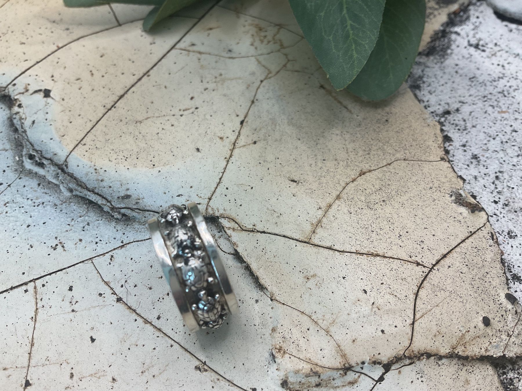 Anelli: Meditationsring in Sterlingsilber mit Schildkröten – Nuovo (secondo la descrizione) da Luzern venduto da S.Kern01 4