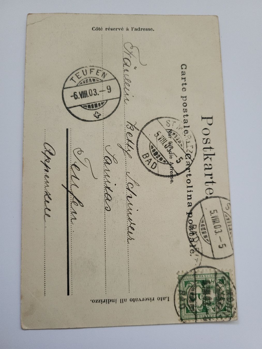 Cartoline postali: Ansichtskarte Albula-Bahn Sils  Thusis 1903 R3 – Usato da nunningen venduto da mic_88k2 1