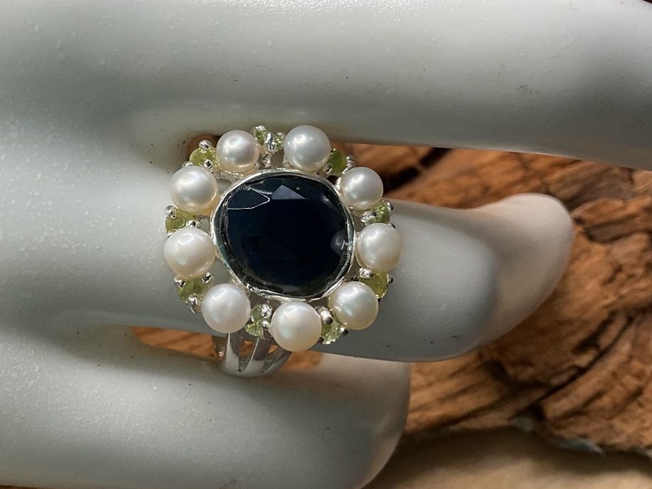 Anelli: Silberring mit Opal und Perlen. Gr.55 – Nuovo (secondo la descrizione) da luzern venduto da Alpendorf1