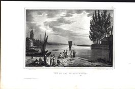 Lac de Neuchâtel Litho von Pingret 1825