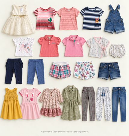 Mädchen-Kleiderpaket – 22 Teile - 2-3 Jahre Alt