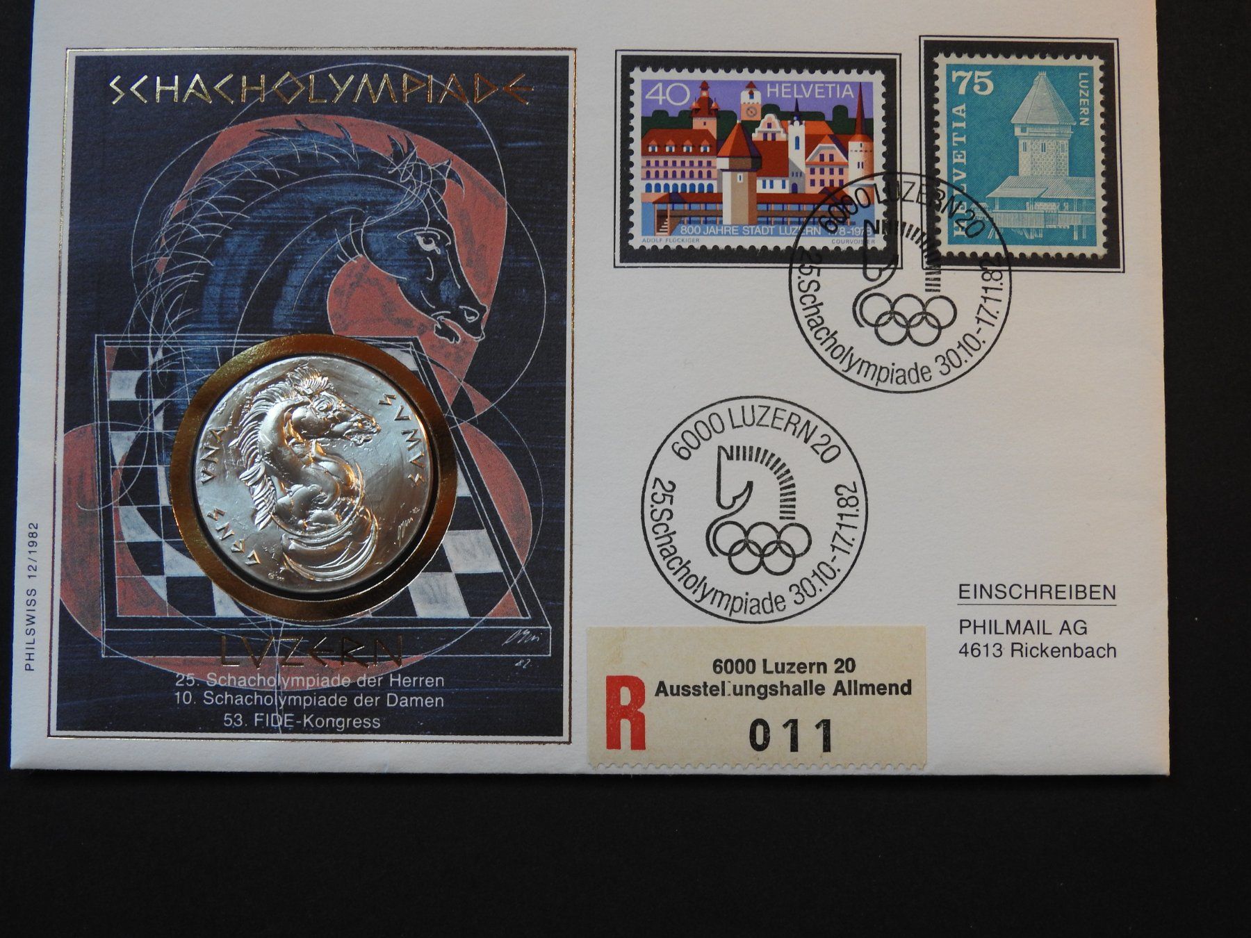 Medaglie: Numisbrief mit Silber Medaille H. Erni  ! – Usato da Rain venduto da Sudena