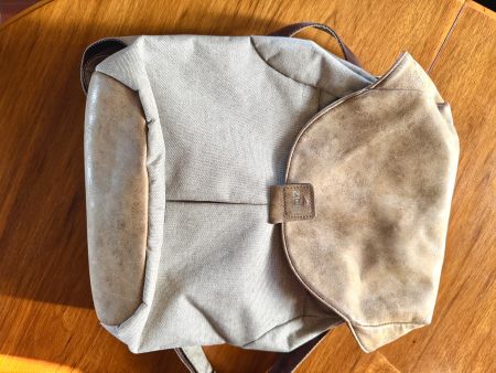 Rucksack mit Ledereinsatz, ca. 20l, Marke ZWEI
