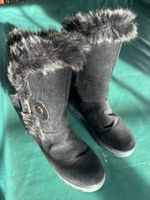 Winterstiefel schwarz, Gr. 39 mit Fellrand - Top Zustand!
