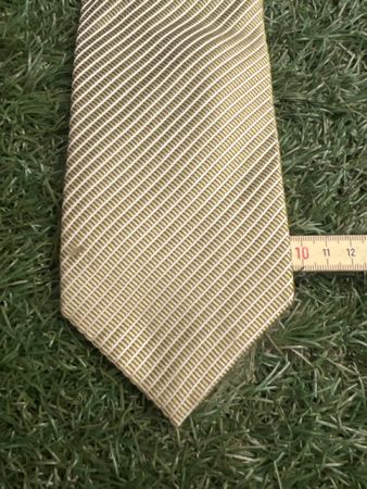 Elegante gestreifte Krawatte in Hellgrün/Weiss 넥타이